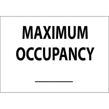 ZING Safety Sign, OCCUPANCY, 7X10- Model 1905